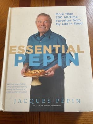 Essential Pepin Jacques Pepin Hardcover Cookbook With Searchable DVD 2011 HC - Image 1