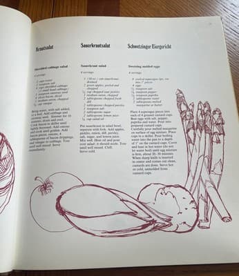German Cooking Cookbook 1972 Hardcover Recipes German Cuisine Large Illustrated - Thumbnail 5