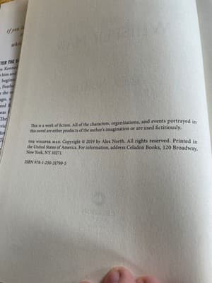 Alex North Whisper Man Hardcover 2019 Thriller Suspense Mystery Novel Celadon - Thumbnail 2