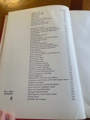 Mrs Ma's Chinese Cookbook Nancy Chih Ma 1960 Tuttle Hardcover Red Illustrated - Thumbnail 8