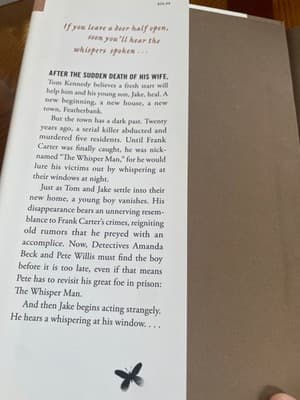 Alex North Whisper Man Hardcover 2019 Thriller Suspense Mystery Novel Celadon - Thumbnail 3