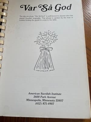 Var Sa God Cookbook American Swedish Institute 1980 Spiral-Bound Recipes Vintage - Thumbnail 8