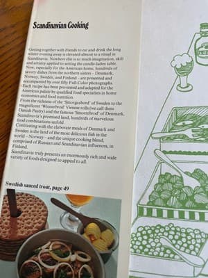 Scandinavian Cooking Cookbook 1973 Garland Books Vintage Illustrated Recipes HC - Thumbnail 8