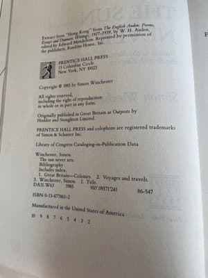 The Sun Never Sets Simon Winchester Paperback 1985 Travel British Empire Map - Thumbnail 5