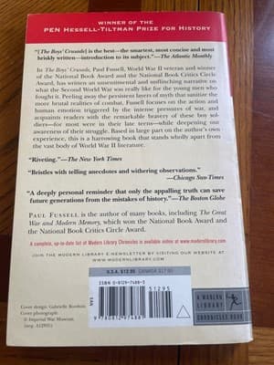 Paul Fussell The Boys' Crusade Paperback Modern Library 2005 WWII History Book - Thumbnail 3
