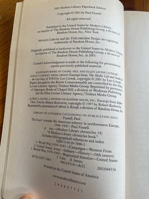 Paul Fussell The Boys' Crusade Paperback Modern Library 2005 WWII History Book - Thumbnail 2