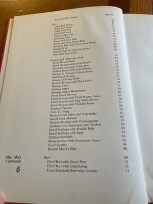 Mrs Ma's Chinese Cookbook Nancy Chih Ma 1960 Tuttle Hardcover Red Illustrated - Thumbnail 10