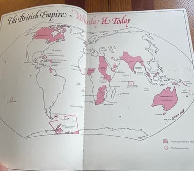 The Sun Never Sets Simon Winchester Paperback 1985 Travel British Empire Map - Thumbnail 3