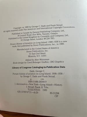Picture History Aviation Long Island 1908-1938 Dade Strnad Paperback Dover - Thumbnail 6