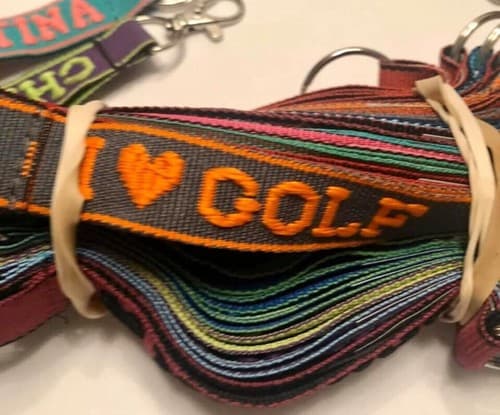 Personalized Embroidered Strap Key Rings Keychains with Attachment Clasp - Thumbnail 5
