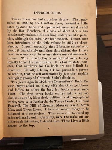 Three Lives 1933 hardcover, no jacket - Thumbnail 3