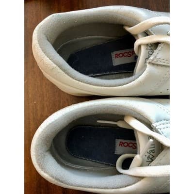VG Rockport PROWALKER Women's 6M White Leather Walking Oxfords Shoes Sneakers - Thumbnail 2