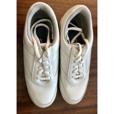 VG Rockport PROWALKER Women's 6M White Leather Walking Oxfords Shoes Sneakers - Image 1