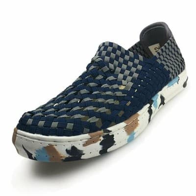 10/43 unisex Slip On Walking Shoes Lightweight Breathable Woven Loafer Sneakers - Thumbnail 2