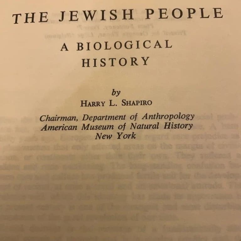 The Jewish People, A Biological History: Shapiro, Harry L -softcover. - Thumbnail 4