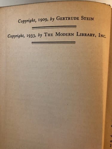 Three Lives 1933 hardcover, no jacket - Thumbnail 2