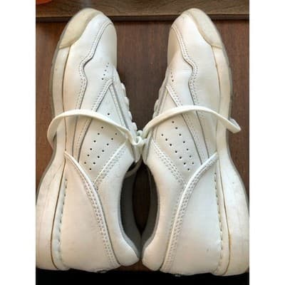VG Rockport PROWALKER Women's 6M White Leather Walking Oxfords Shoes Sneakers - Thumbnail 7