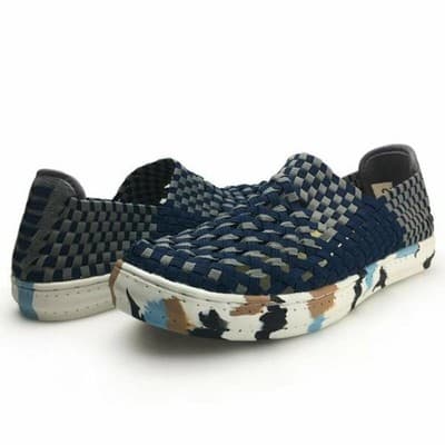 10/43 unisex Slip On Walking Shoes Lightweight Breathable Woven Loafer Sneakers - Image 1