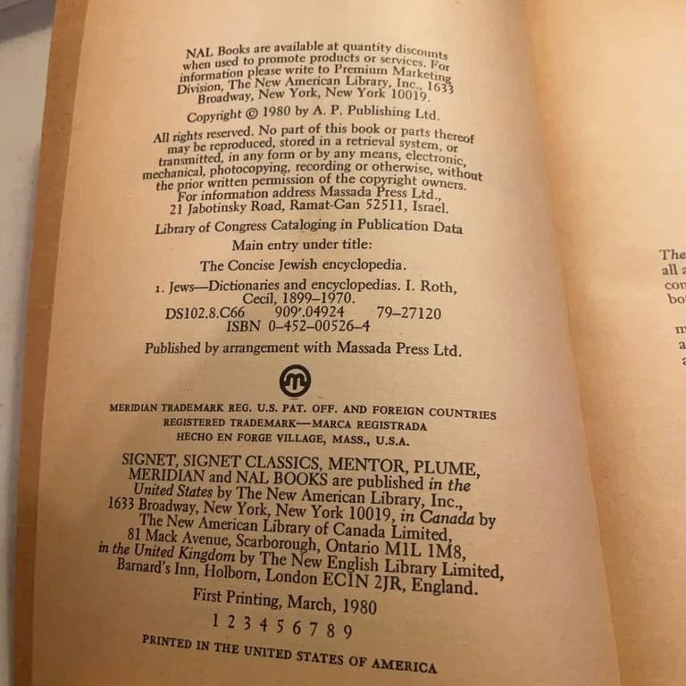 Concise Jewish Encyclopedia - Paperback, Cecil Roth 1980 1st edition softcover - Thumbnail 3