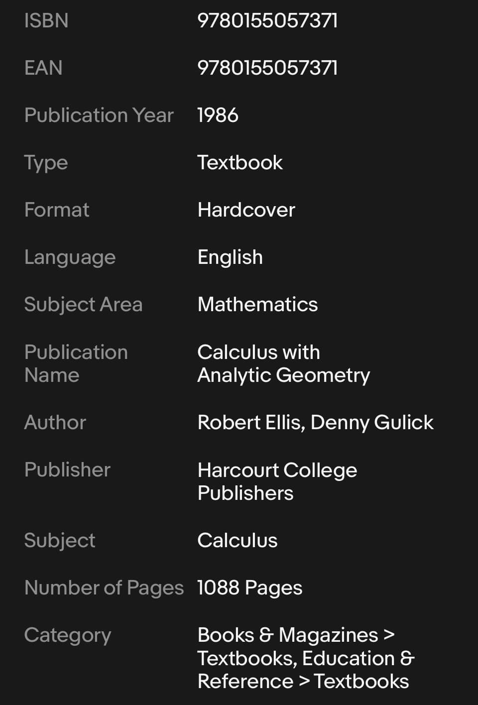 Calculus with Analytic Geometry - Image 1