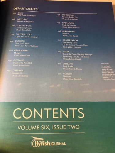 THE FLYFISH JOURNAL, Volume Six Issue Two, Fishing - Thumbnail 3