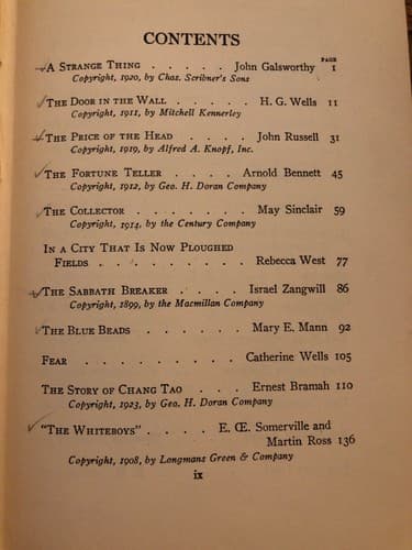 31 Stories by Thirty and One Authors 1923 Appleton HC - Thumbnail 4