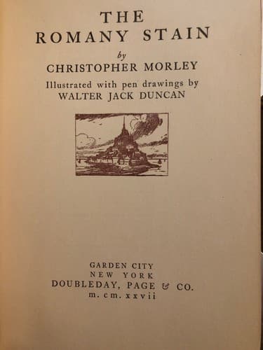 The Romany stain - Christopher Morley 1927 HC Doubleday - Thumbnail 2