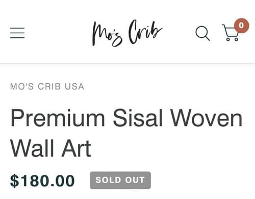 MO'S CRIB USA Premium Sisal Woven Wall Art - Thumbnail 8
