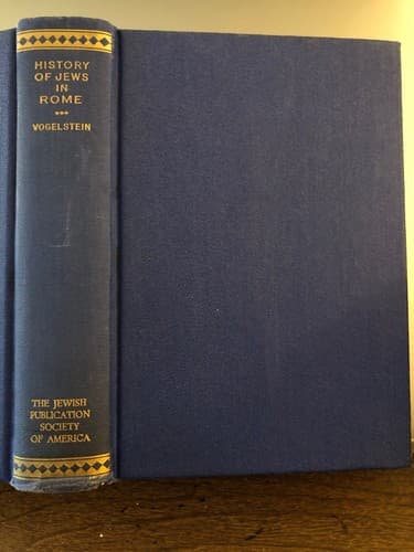 Rome Hermann Vogelstein, Translated from German by Moses Hadas 1941 hardcover - Image 1