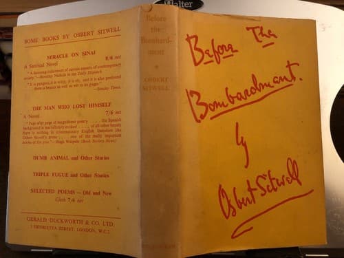 Before the bombardment O. Sitwell hardcover, 6th printing 1949 Duckworth London - Image 1