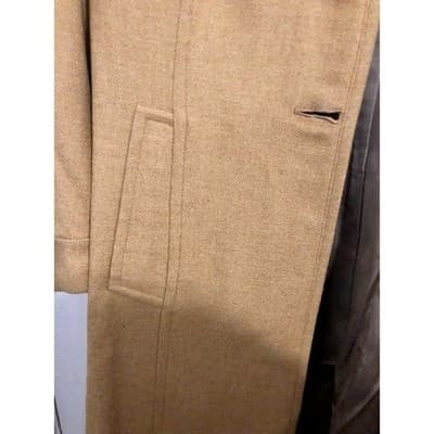 Arthur Rosenberg Tailors New Haven New York Tan Wool Blend Trench Coat - Thumbnail 5