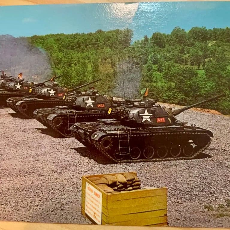 Tanks Firing at Steel Range Fort Knox KY US Army Training Center RPPC Postcard - Thumbnail 3