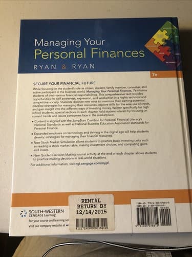 Managing Your Personal Finances, Hardcover by Ryan, Joan S., Ph.D.; Ryan, Chr... - Thumbnail 2