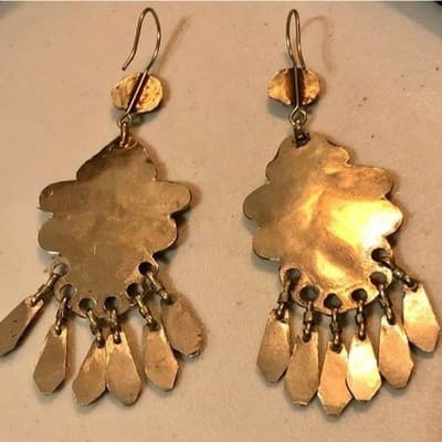 Boho Turquoise Chandelier Dangle Earrings - Thumbnail 3