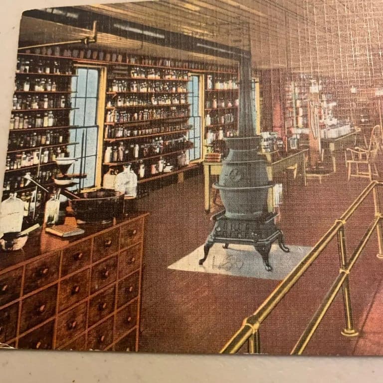 Postcard Thomas A Edison Laboratory Greenfield Village Dearborn MI Linen - Thumbnail 2