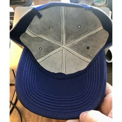 New Holland Agriculture Tractor Logo Patch Snapback Trucker Hat Cap Blue Gray - Thumbnail 3