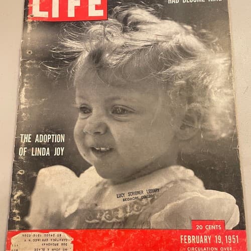Life Magazine - February 19, 1951 Adoption of Linda Joy, Alfred Eisenstaedt phot - Image 1