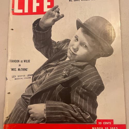 LIFE Magazine March 10, 1952 Brandon de Wilde : Mrs. McThing, fasted growing ind - Image 1