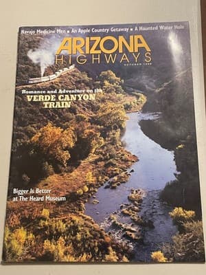 Arizona Highways Magazine Oct 1999 Verde Canyon Train Travel Photography Cover - Image 1