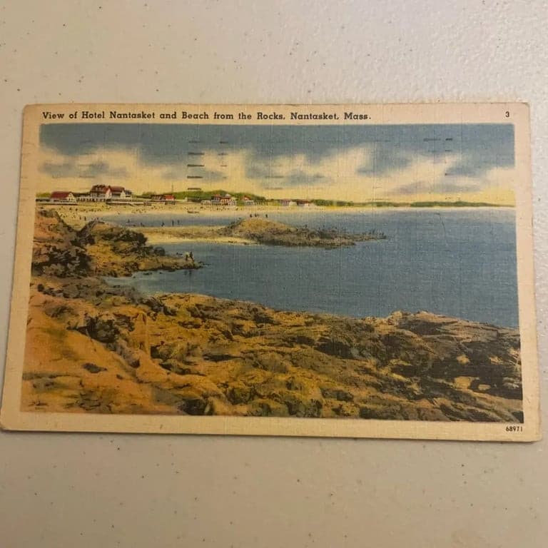 View of Hotel Nantasket and beach from the Rocks, Nantasket Beach, Mass - Image 1
