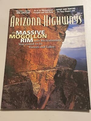 Arizona Highways Magazine October Massive Mogollon Rim Travel Scenic Arizona - Image 1
