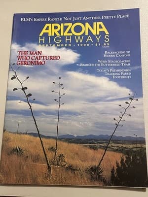 Arizona Highways Magazine September 1990 Vintage Travel Scenic Geronimo Cover - Image 1
