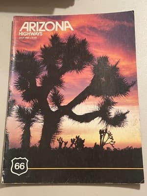 Arizona Highways Magazine July 1981 Route 66 Joshua Tree Sunset Cover Vintage - Image 1