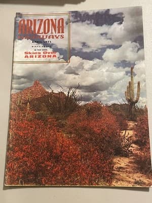 Arizona Highways Magazine April 1971 Skies Over Arizona Vintage Travel Scenic - Image 1