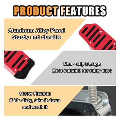 2PCS Non-Slip Car Pedal Covers Automatic Transmission Gas Pedal Brake Pedal C... - Thumbnail 4