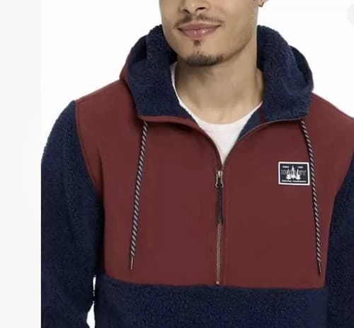 Hurley Obsidian Half Zip Sherpa Anorak Hoodie Shirt Jacket Mens Size XXL - Thumbnail 7