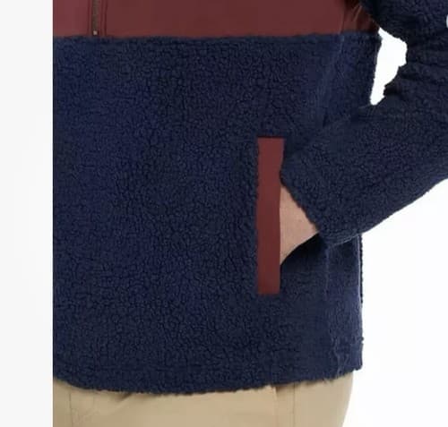 Hurley Obsidian Half Zip Sherpa Anorak Hoodie Shirt Jacket Mens Size XXL - Thumbnail 8