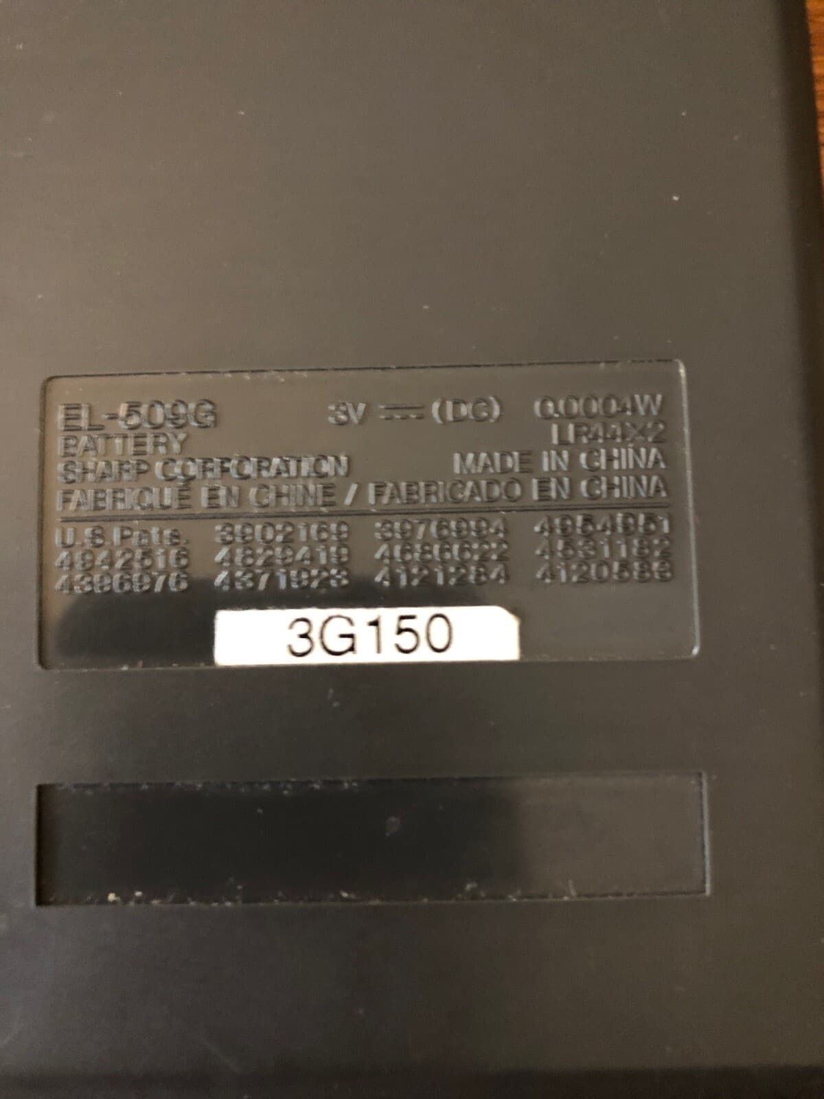 Vintage Sharp EL-509G Scientific Calculator Working With Cover Works Great! - Thumbnail 3