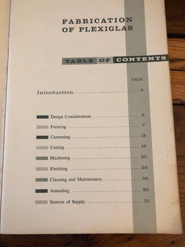 Fabrication of Plexiglas -1959 Softcover - Thumbnail 2