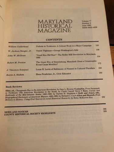Maryland Historical Magazine Spring 1982 Vol. 77 No. 2 - Thumbnail 2